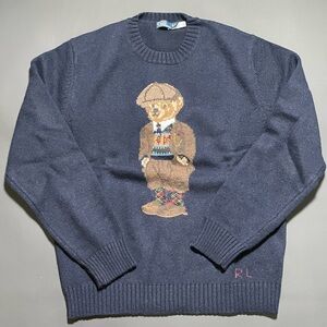 POLO Ralph Lauren Bear Sweater Men’s Size XL Navy Blue